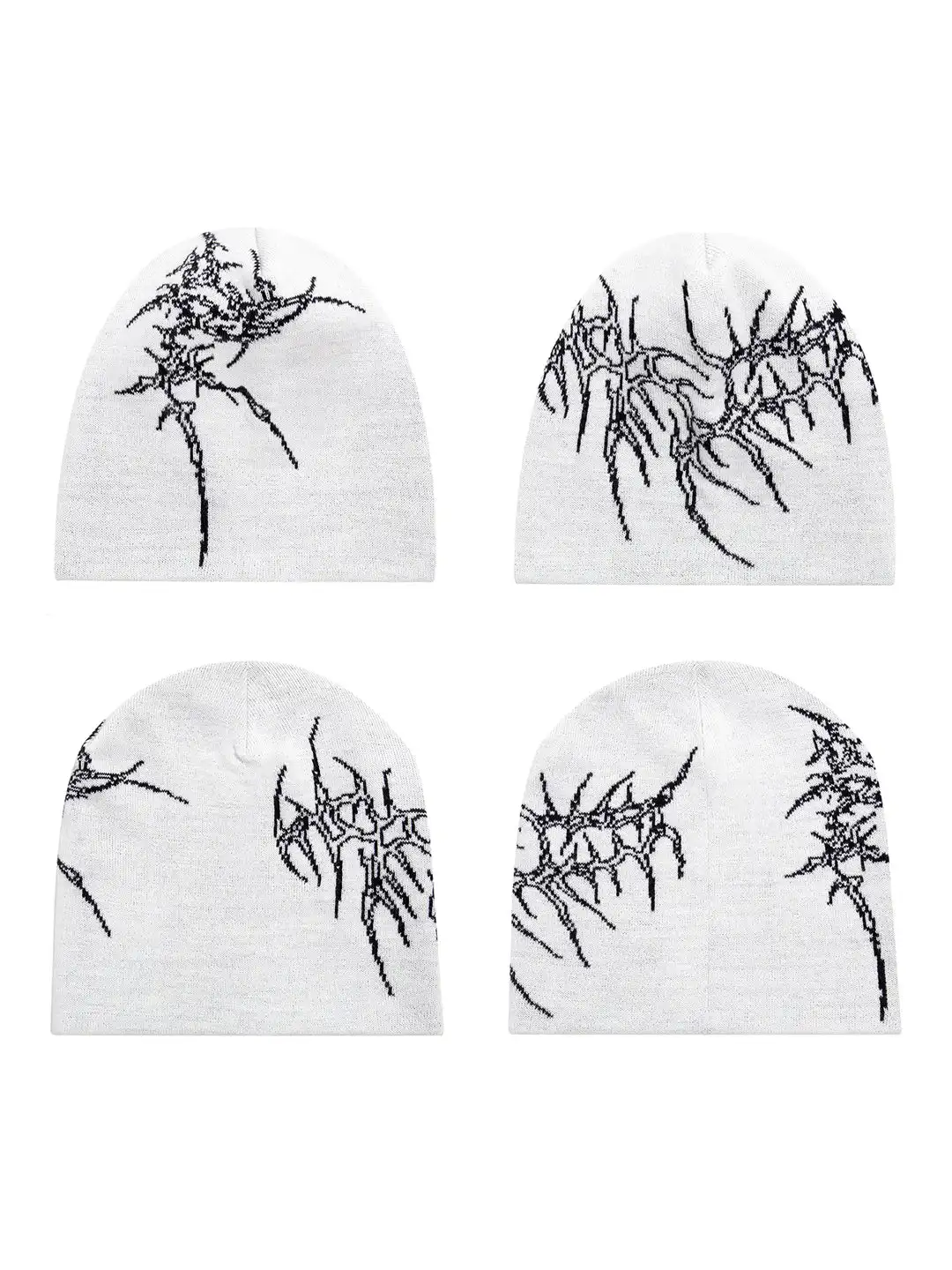 REBEL WAVE丨Bone Print Knit Beanie