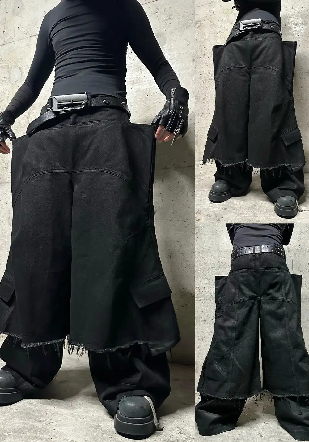 REBEL WAVE丨 "O" Shield Waxed Cargo Pants