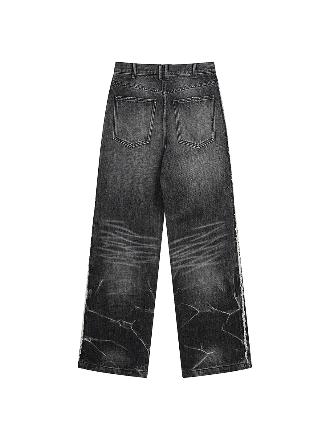 REBEL WAVE | Lightning Washed Frayed Hem Jeans