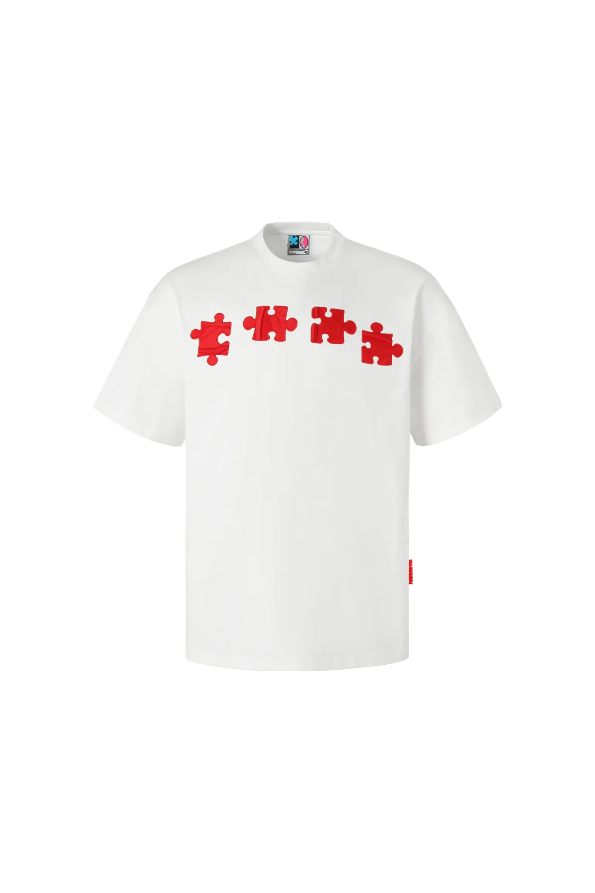 YADcrew | New Style Puzzle Texture Trendy All-Match Casual Short-Sleeved T-Shirt