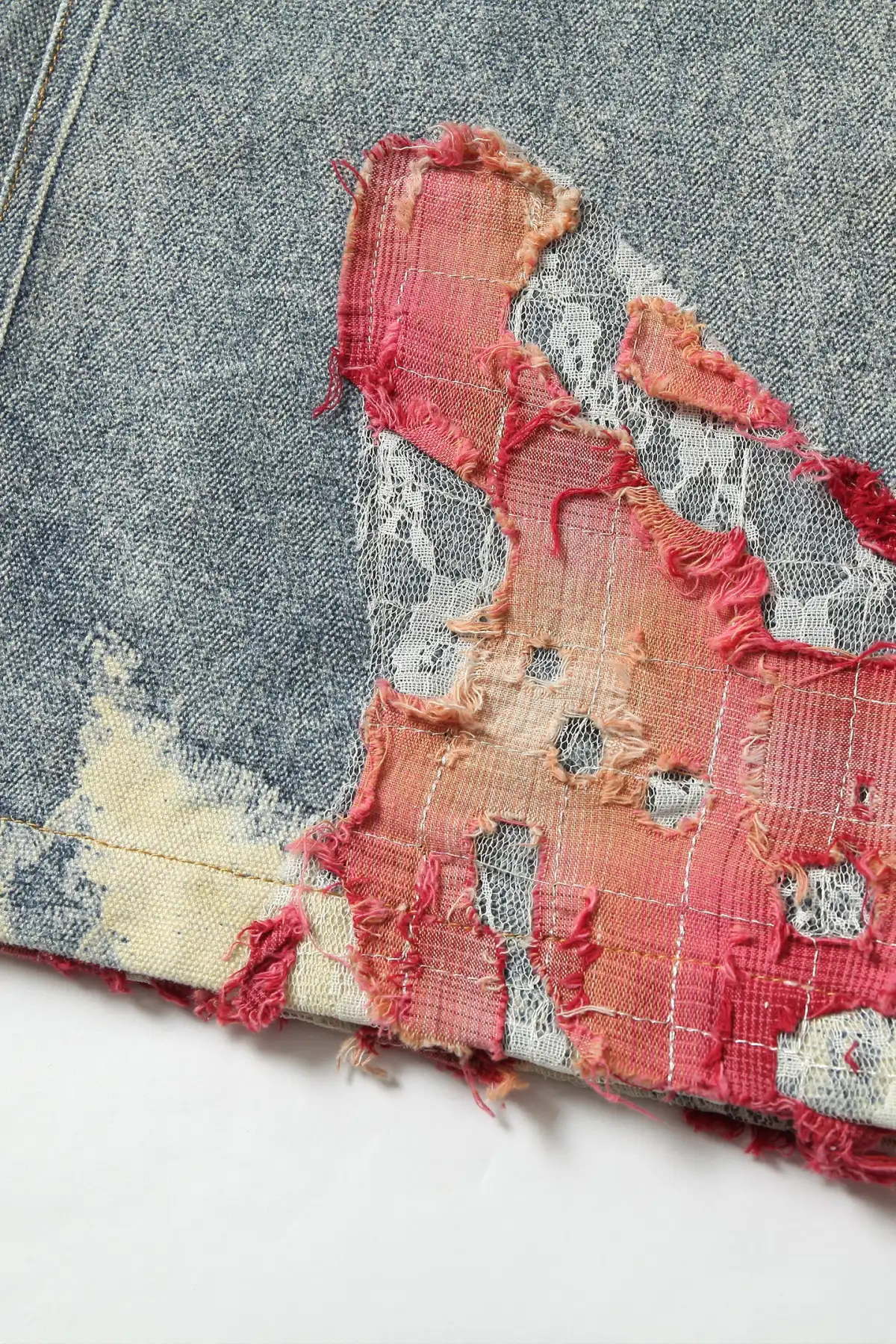 YADcrew | Sunset Cloud Lace Print Denim Jacket/Pants
