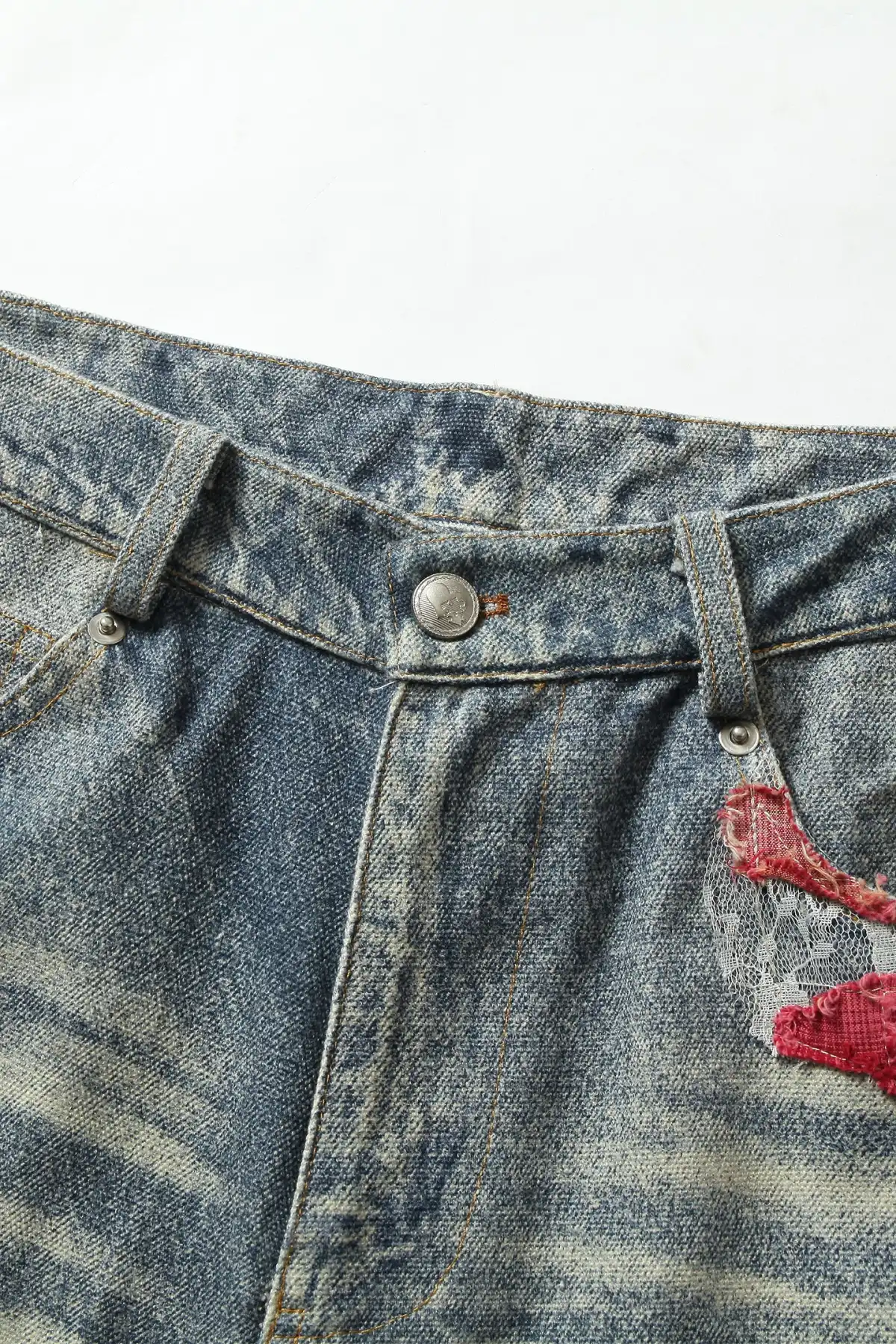 YADcrew | Sunset Cloud Lace Print Denim Jacket/Pants