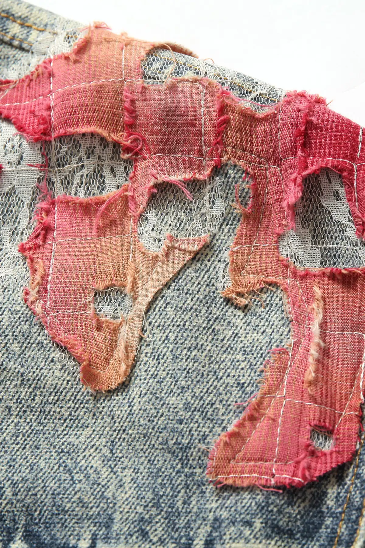 YADcrew | Sunset Cloud Lace Print Denim Jacket/Pants