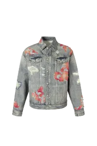 YADcrew | Sunset Cloud Lace Print Denim Jacket/Pants