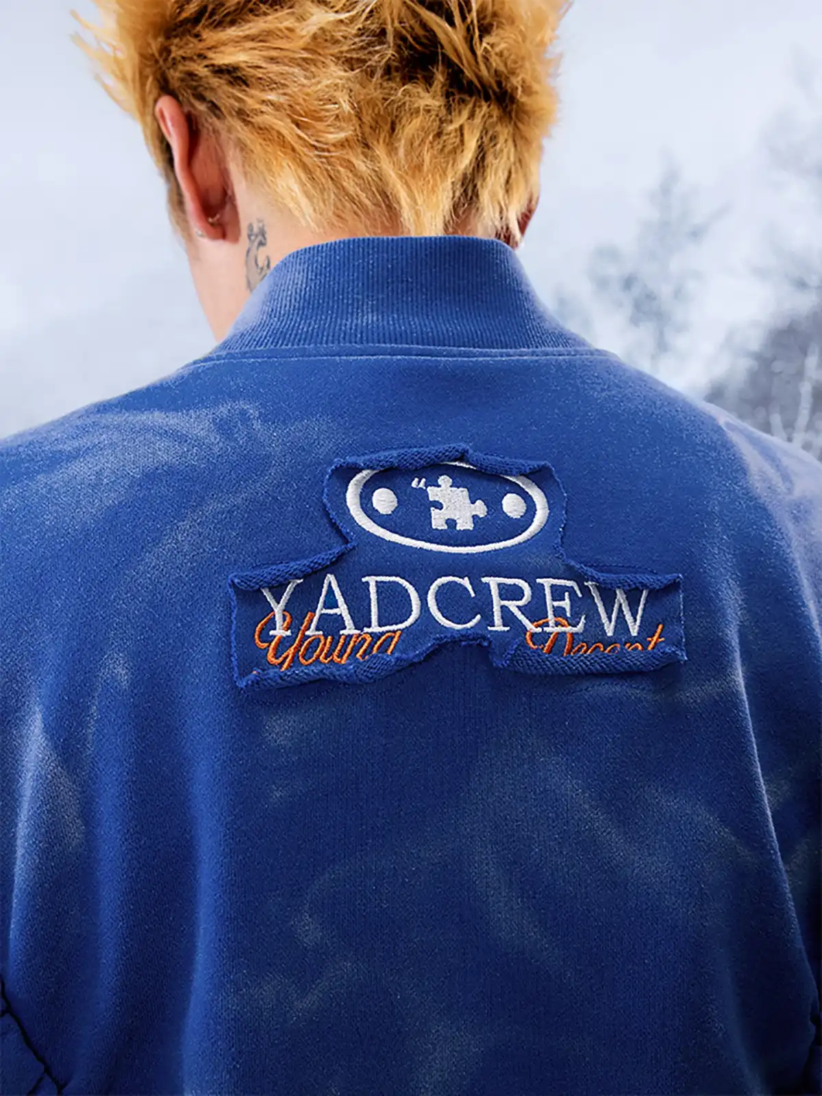 YADcrew | Heavy Washed Distressed Long Sleeve Jacket