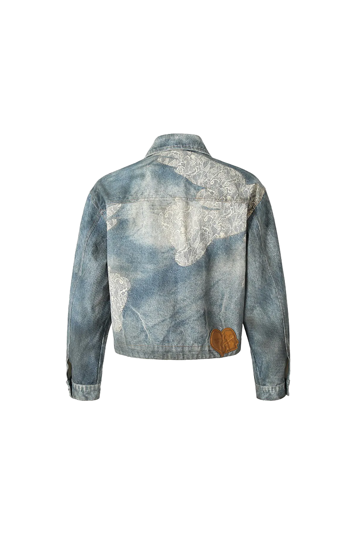 YADcrew | Lace Peace Dove Denim Vintage Jacket