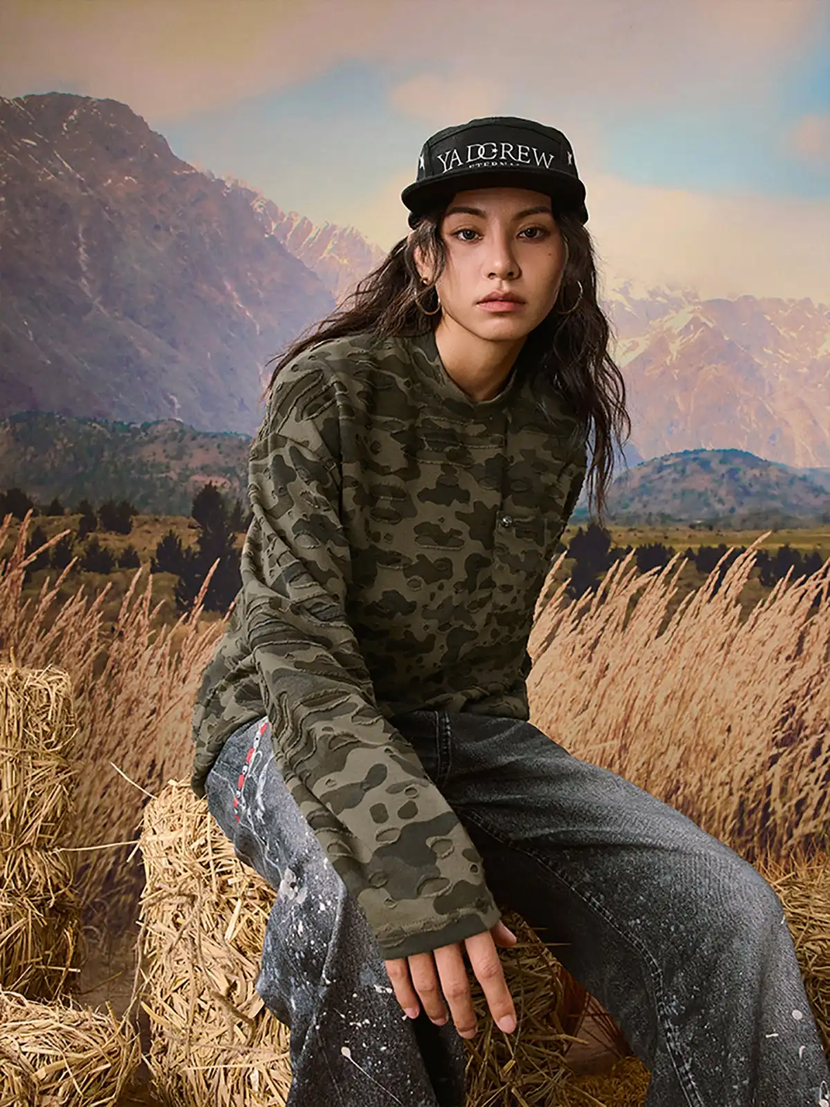 YADcrew | Wormhole Camouflage Pocket Long Sleeve