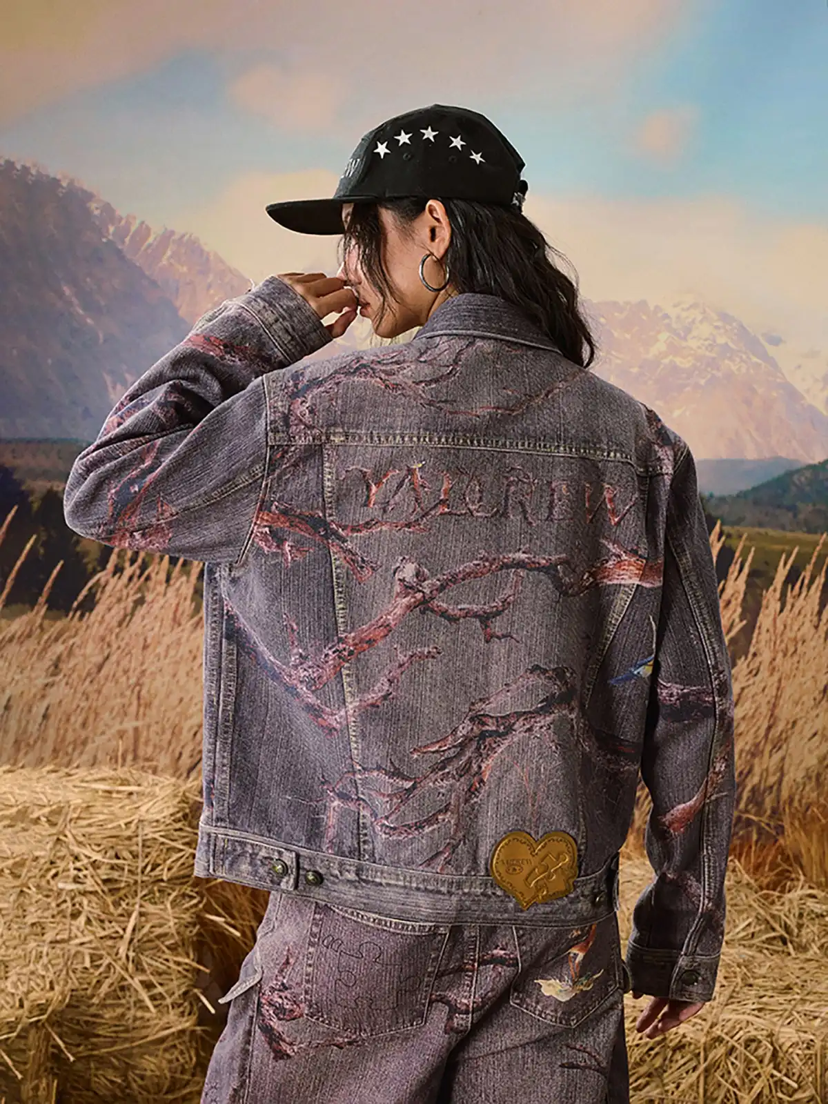 YADcrew | Autumn Forest Denim Jacket