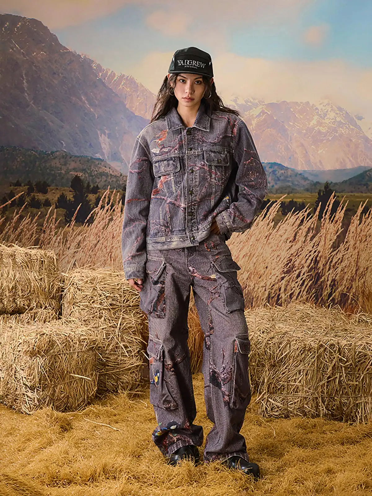 YADcrew | Autumn Forest Denim Jacket