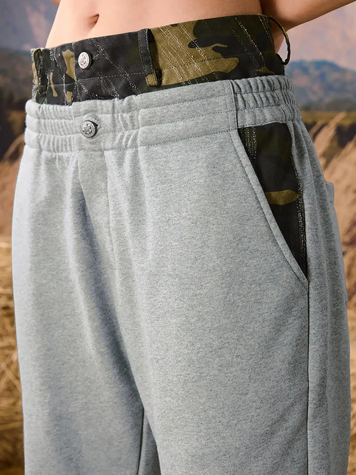 YADcrew | Camouflage Tree Pattern Flared Sweatpants