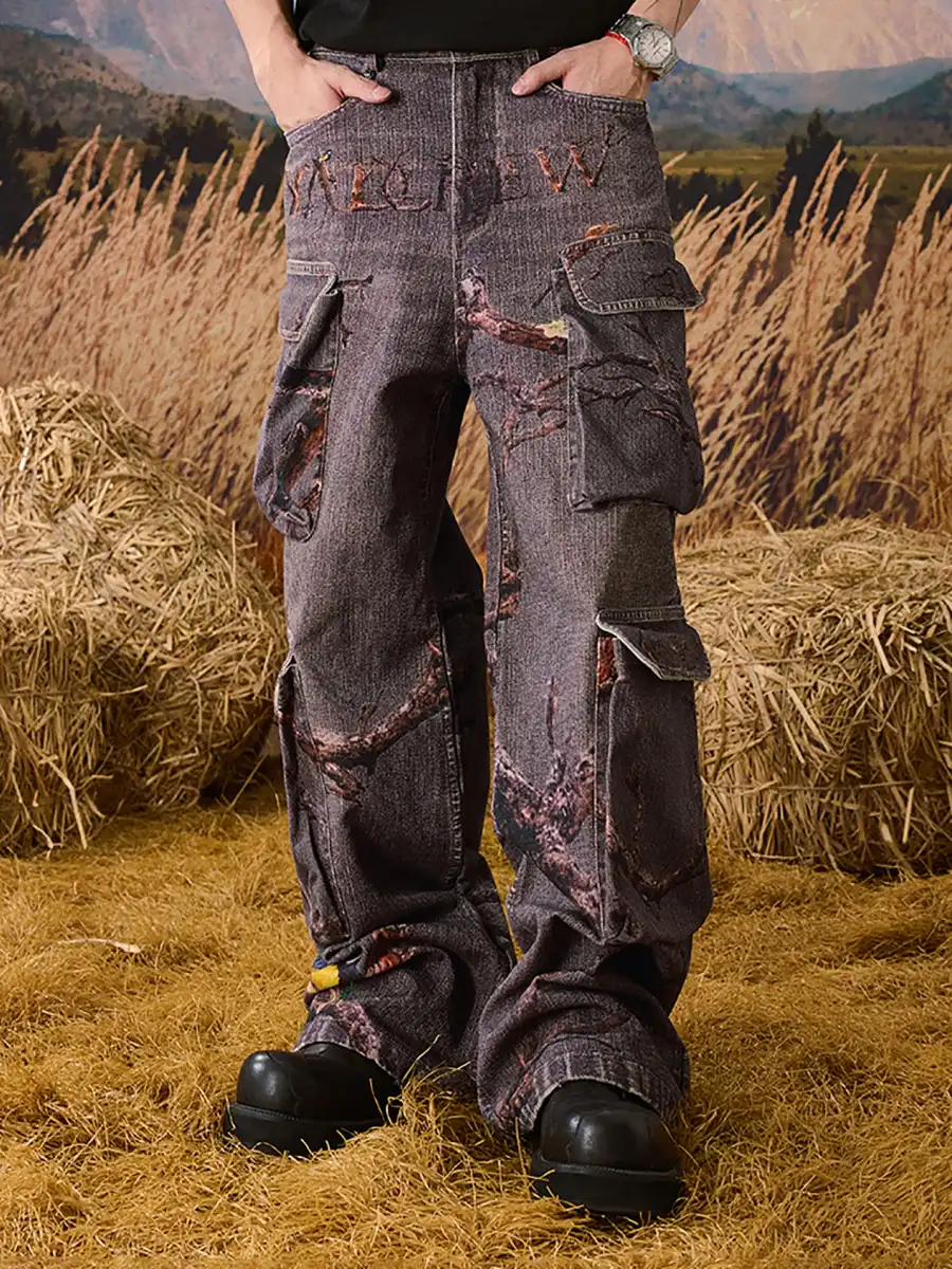 YADcrew | Autumn Forest Branches Jeans - 3