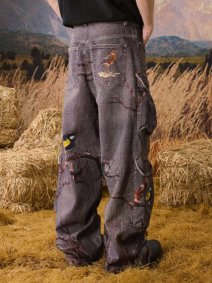 YADcrew | Autumn Forest Branches Jeans - 4