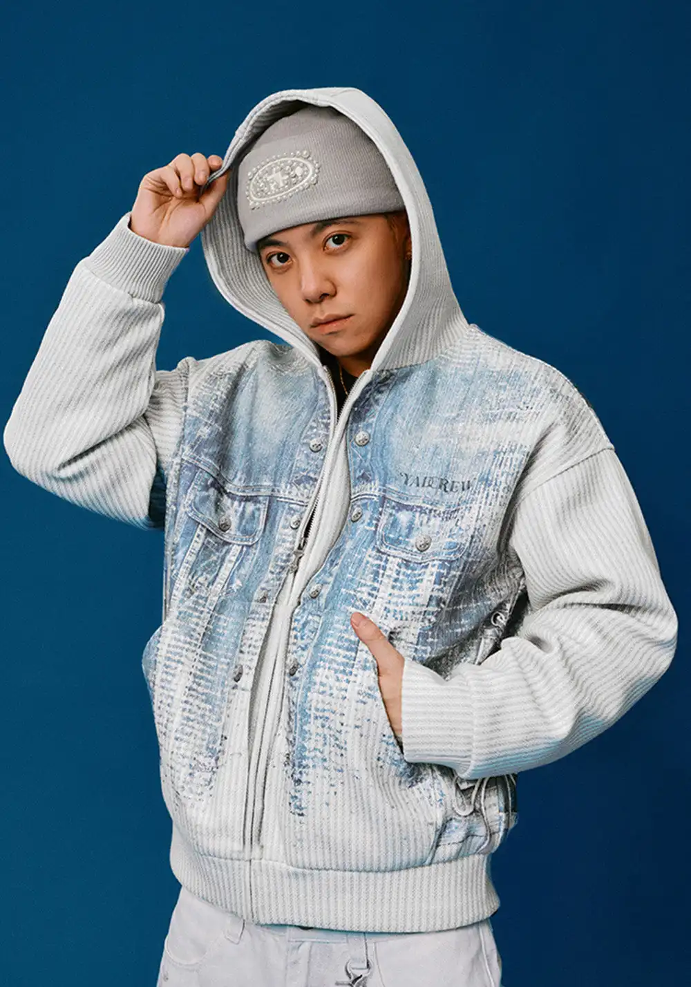 YADcrew丨Pearl Jigsaw Logo Knit Hat