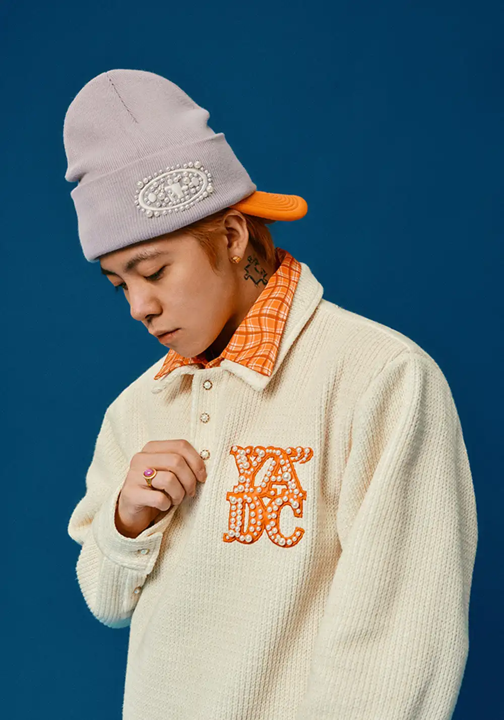 YADcrew丨Pearl Jigsaw Logo Knit Hat