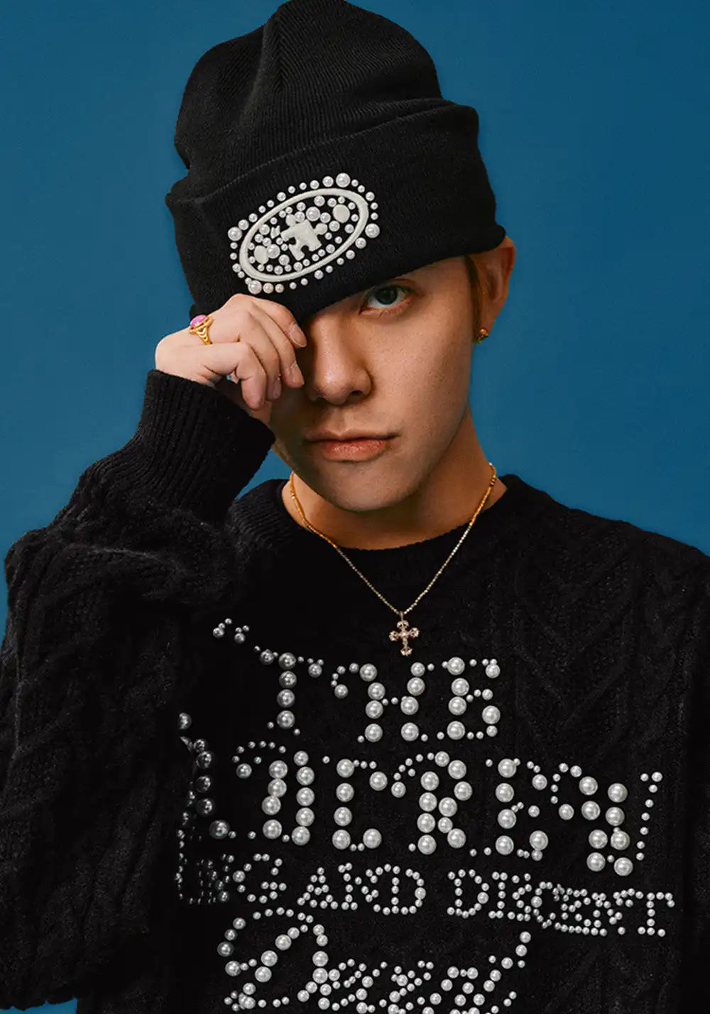 YADcrew丨Pearl Jigsaw Logo Knit Hat