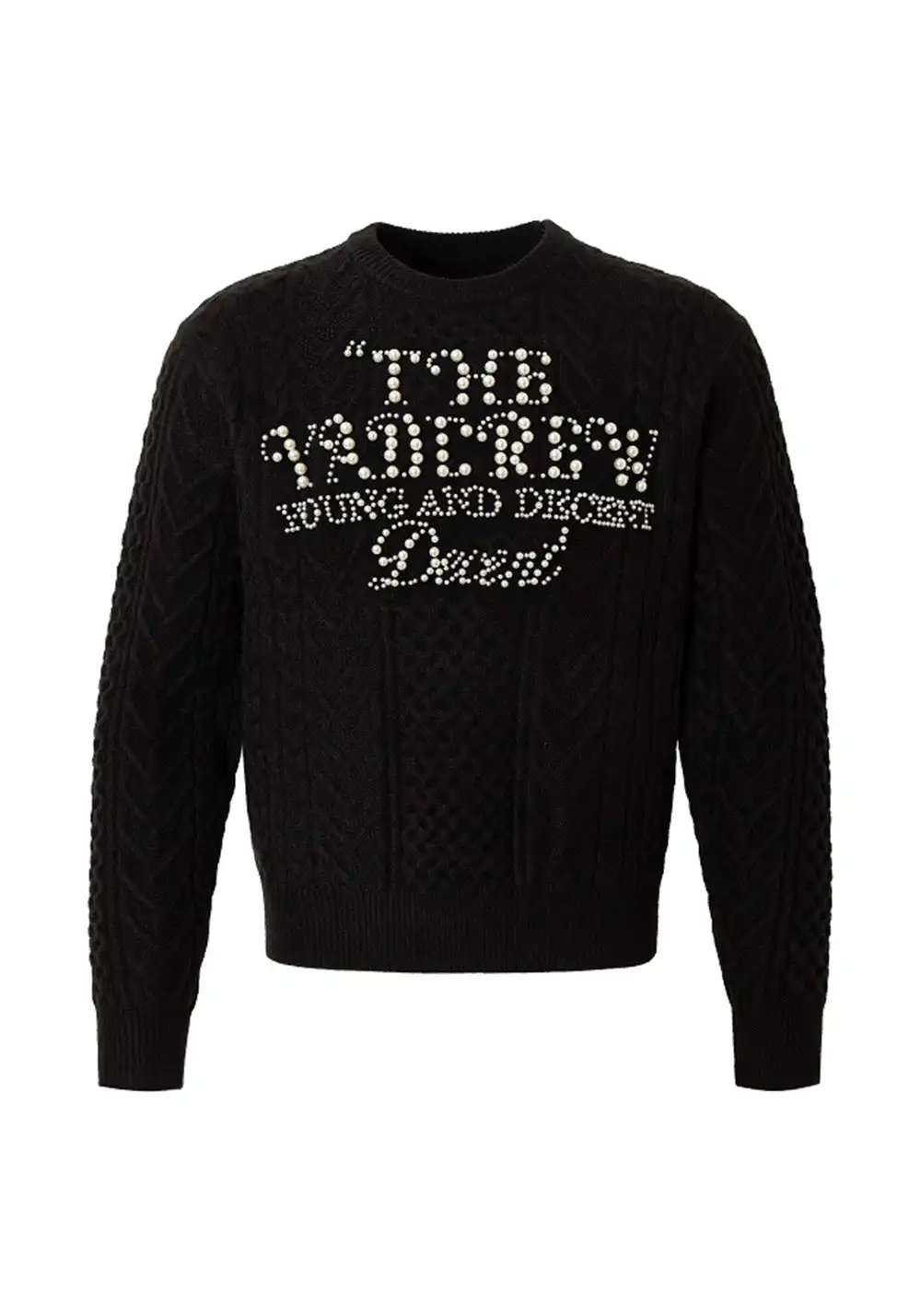 YADcrew丨YADCrew Pearl Lettering Sweater