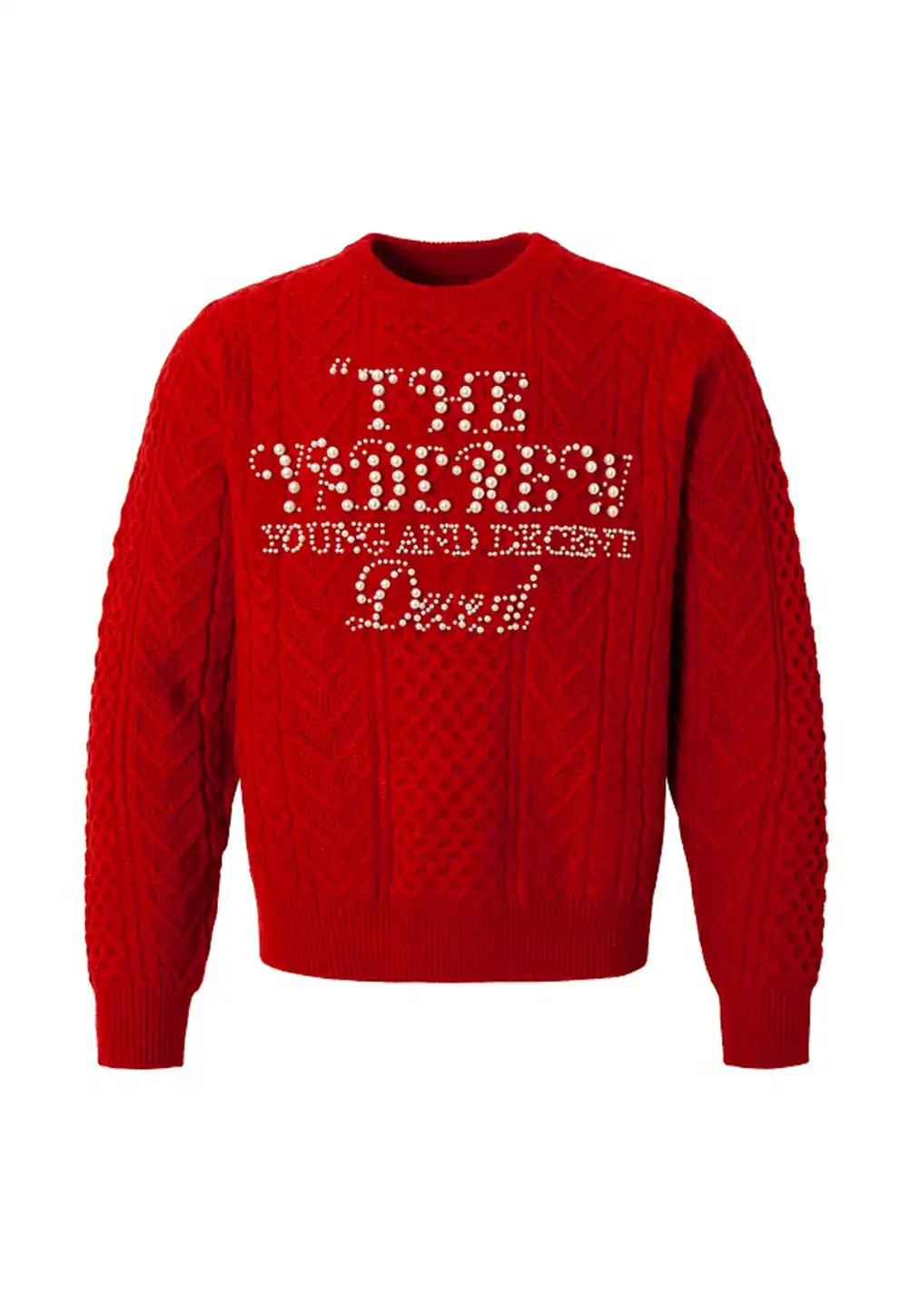 YADcrew丨YADCrew Pearl Lettering Sweater
