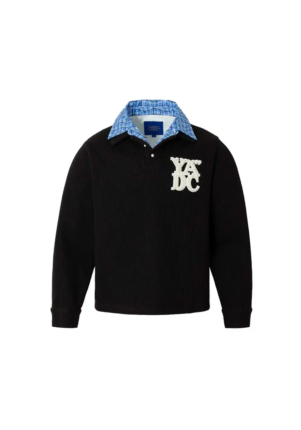 YADcrew丨Pearl LOGO Double Collar POLO Long Sleeve