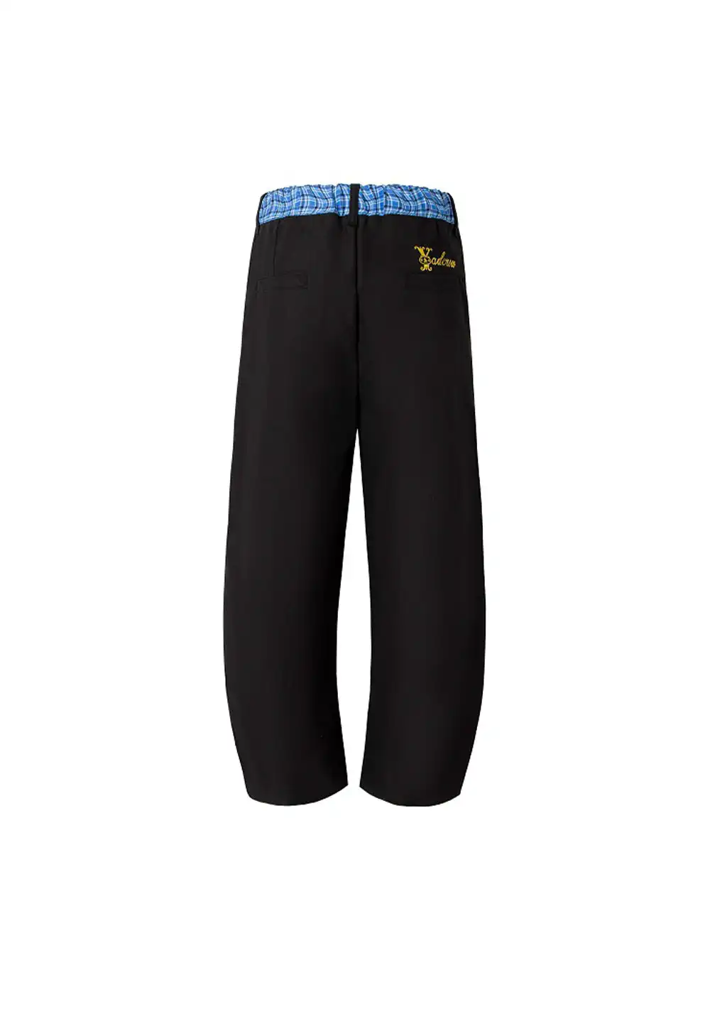 YADcrew丨Twin Waist Twisted Plaid Scimitar Pants