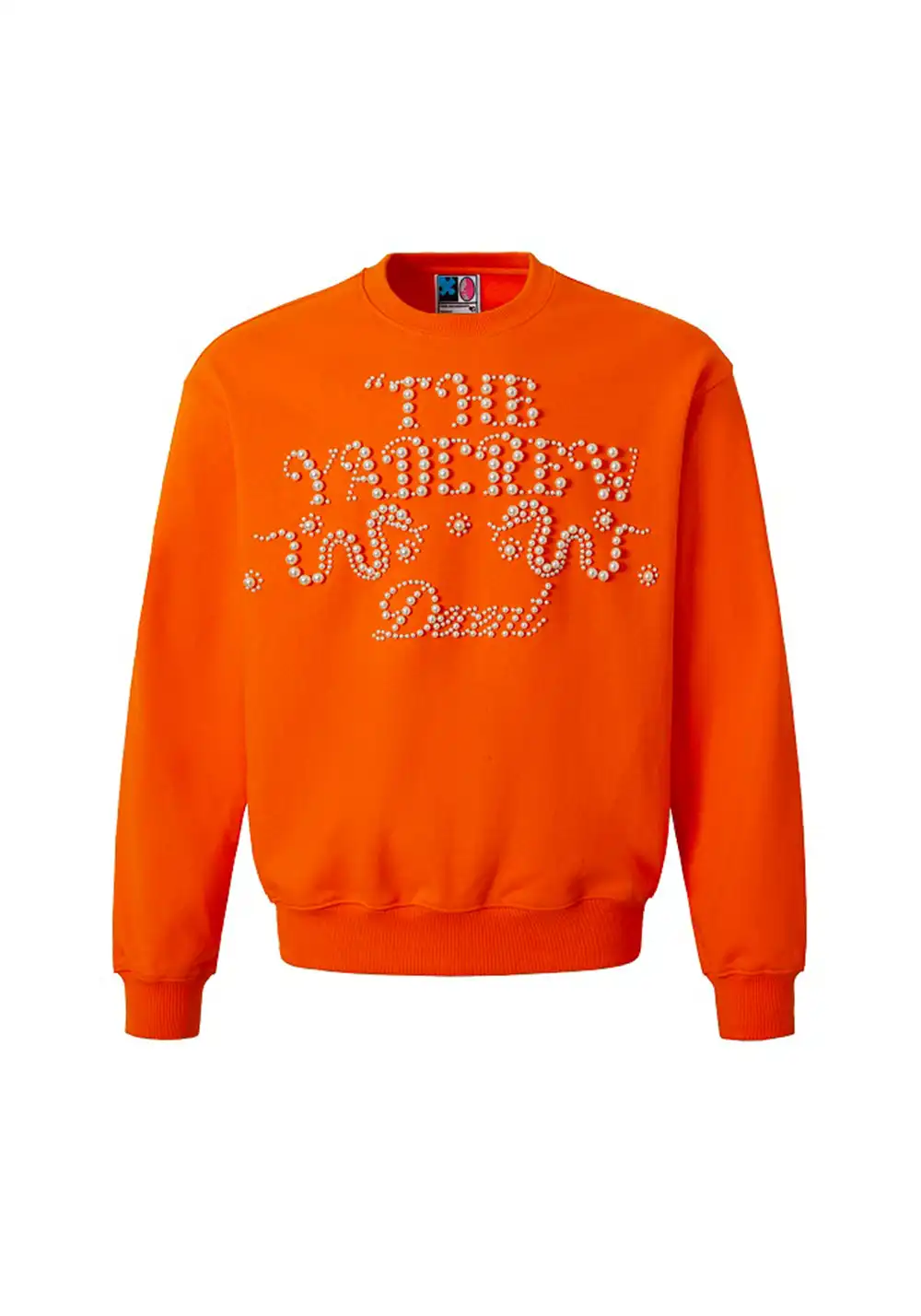 YADcrew丨Pearl Text Snake Shadow Typography Sweatshirt