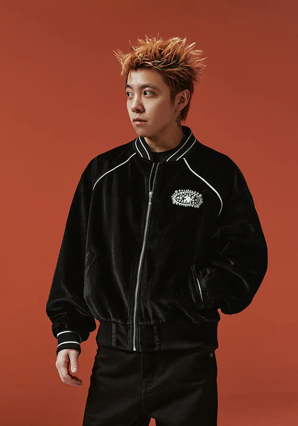 YADcrew丨Velvet Pearl Embroidered Court Style Jacket