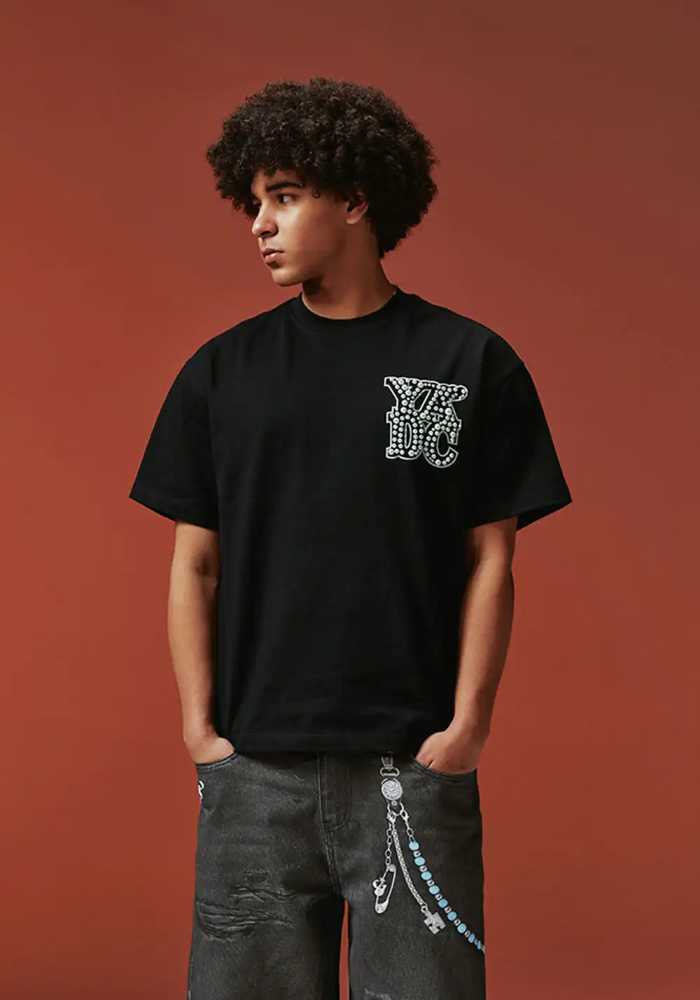 YADcrew丨Pearl Logo Print Short Sleeve
