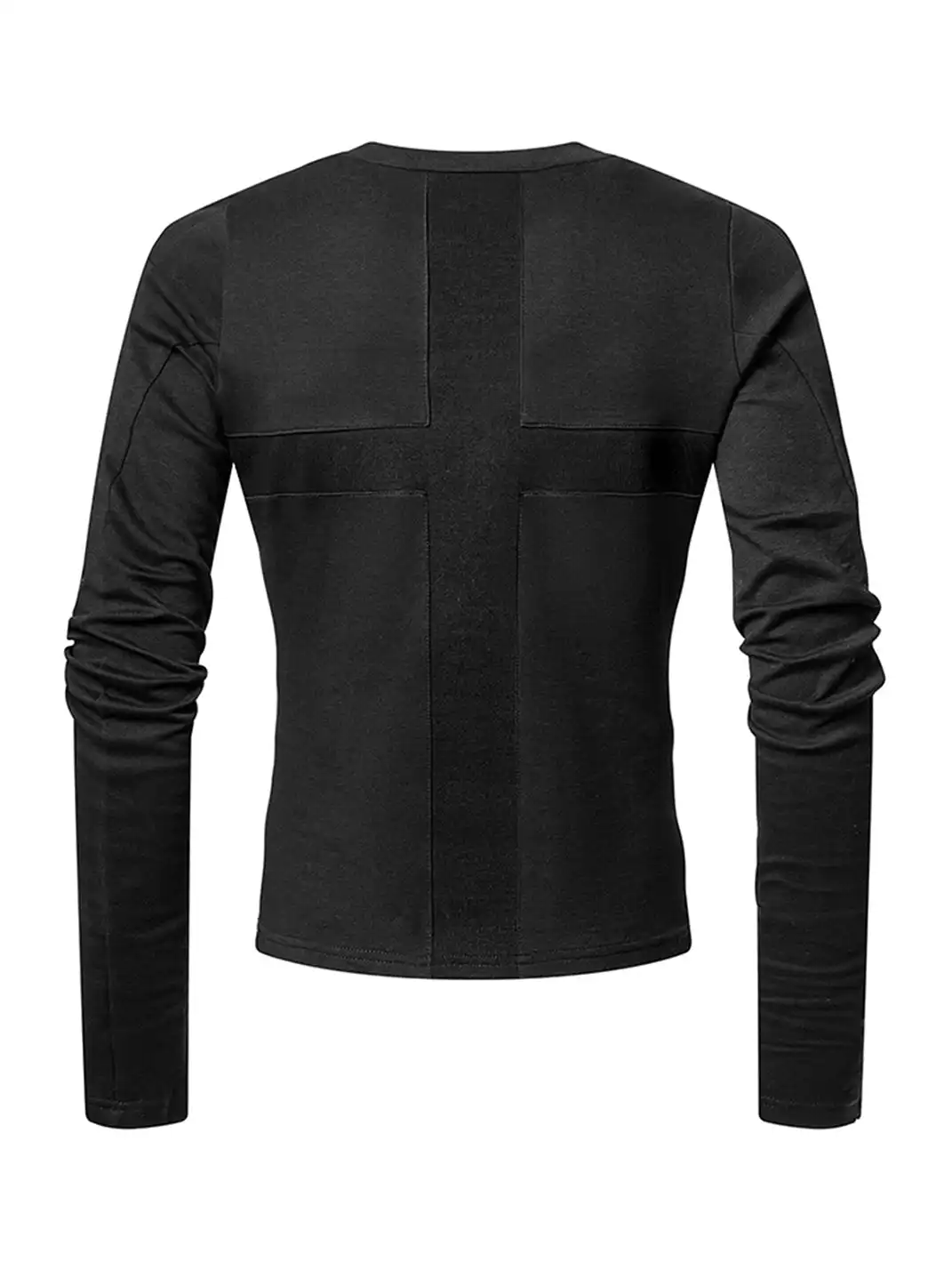 REBEL WAVE | Cross Print Slim Fit Gothic Tee