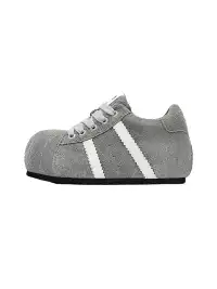 SMILEY | Shell Toe Chunky Shoes-Gray