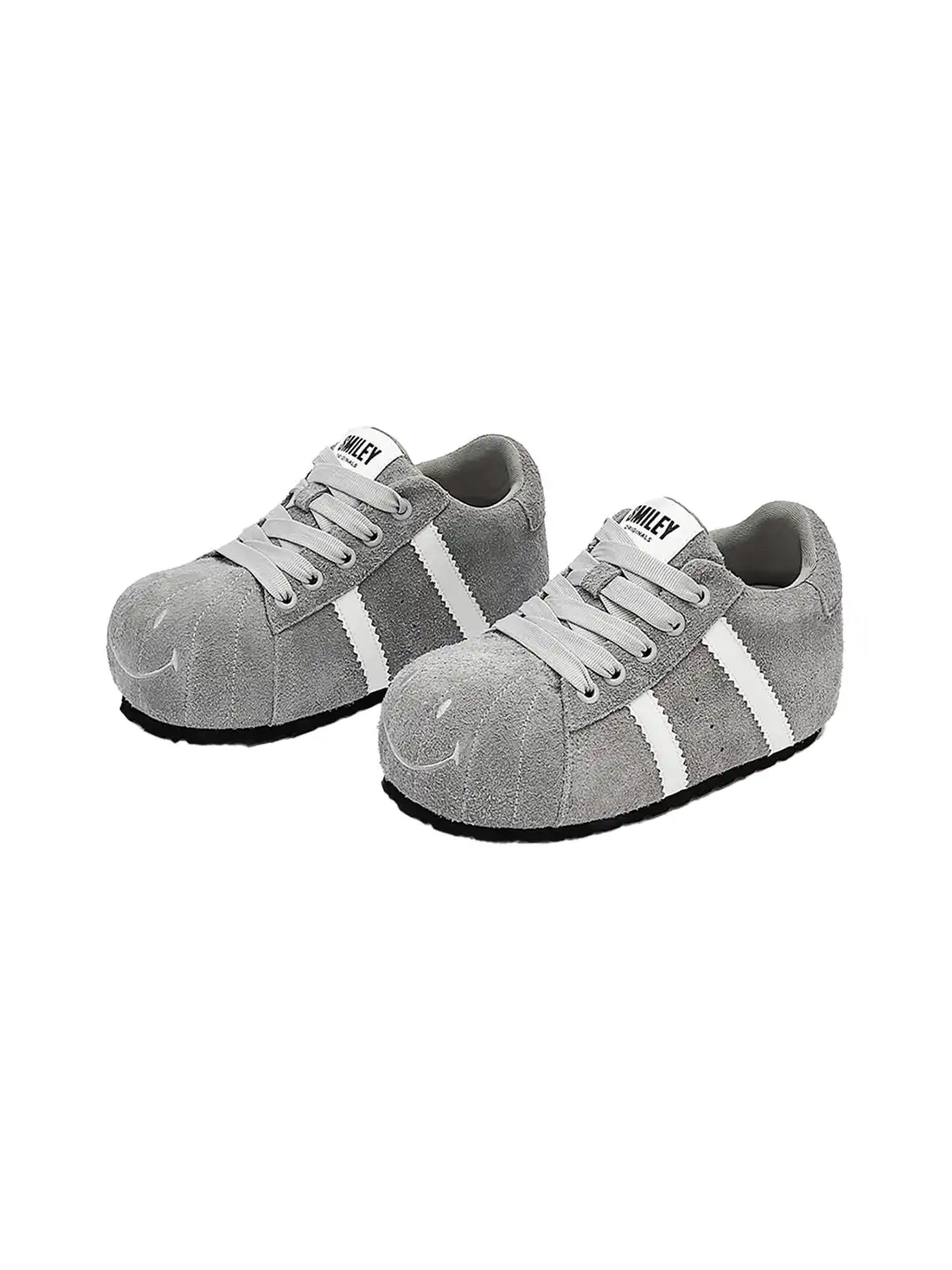 SMILEY | Shell Toe Chunky Shoes-Gray