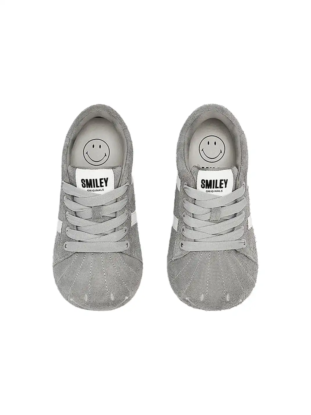 SMILEY | Shell Toe Chunky Shoes-Gray