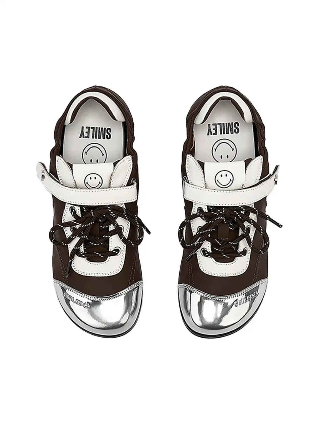 SMILEY | Ballet Flats Round Toe Shoes-Brown