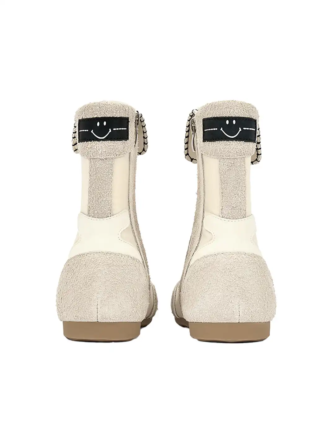 SMILEY | Boxing Mid Boots Chunky Platform-White