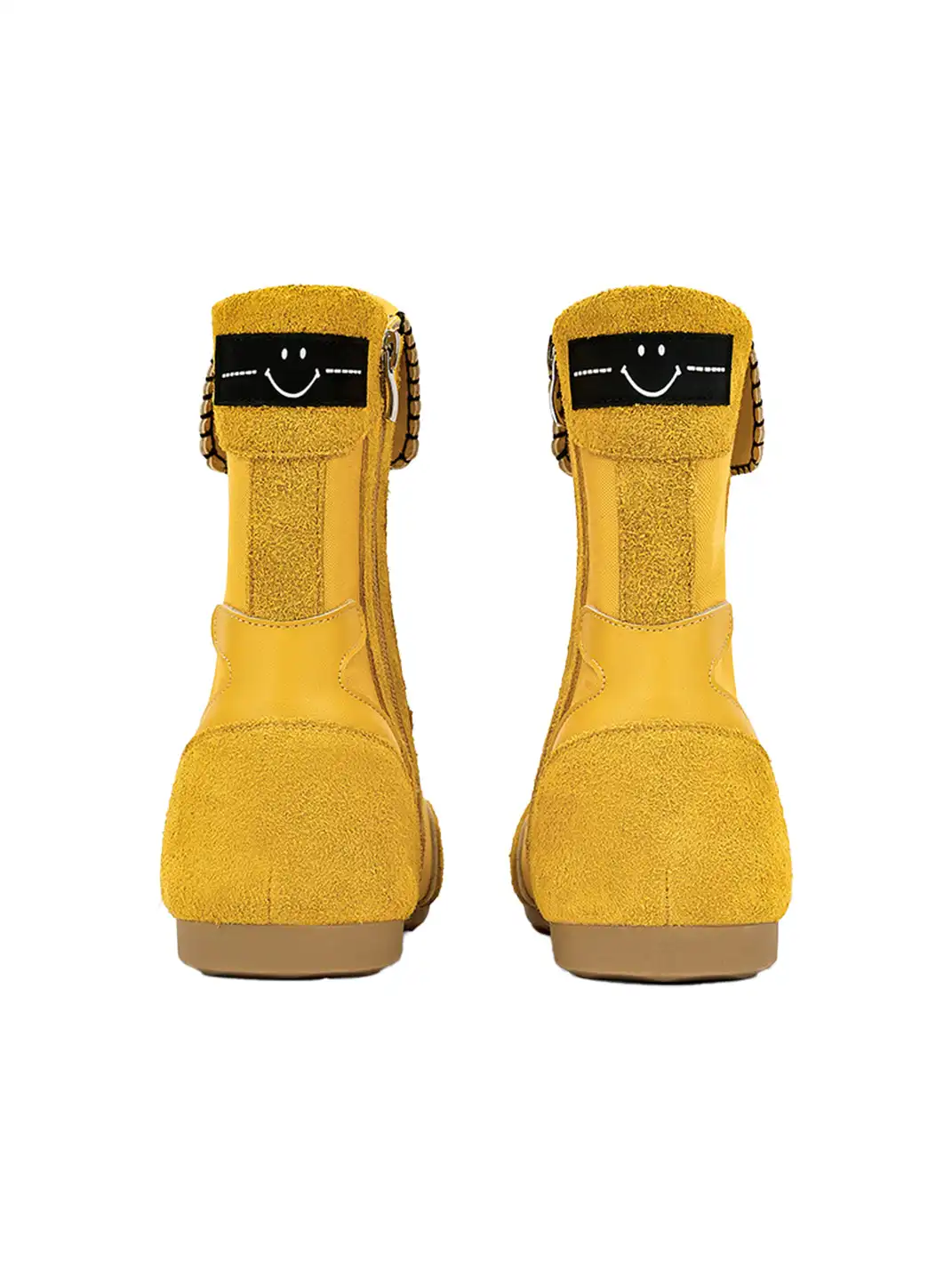 SMILEY | Boxing Mid Boots Chunky Platform-Yellow