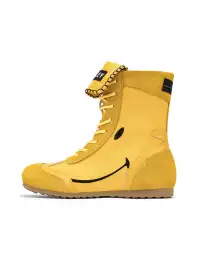 SMILEY | Boxing Mid Boots Chunky Platform-Yellow