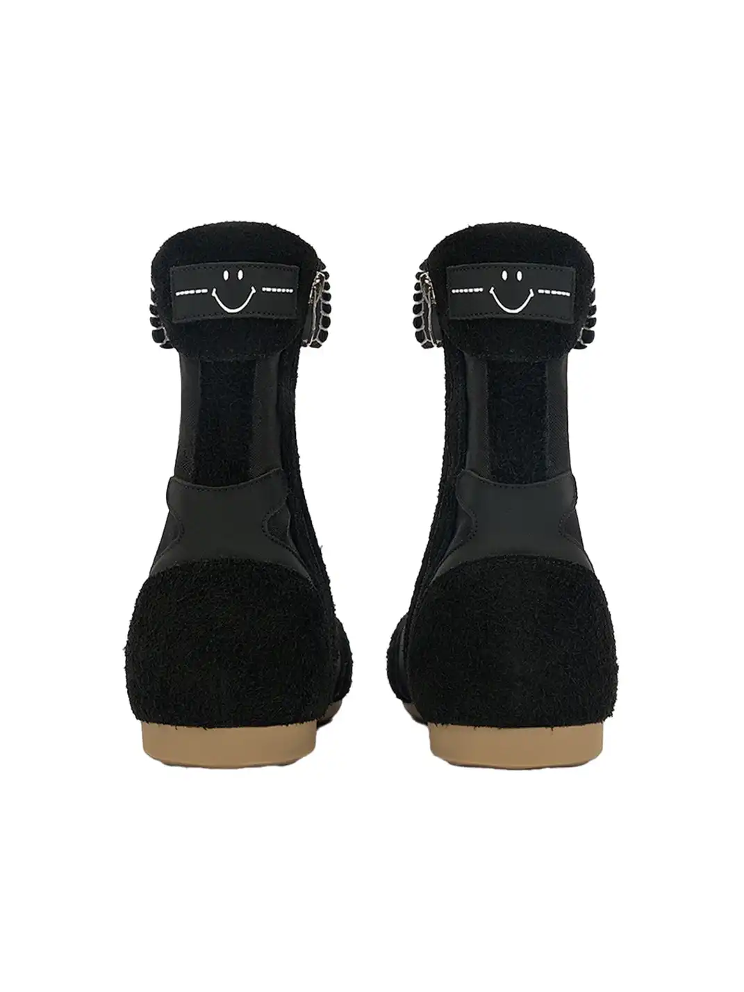 SMILEY | Boxing Mid Boots Chunky Platform-Black