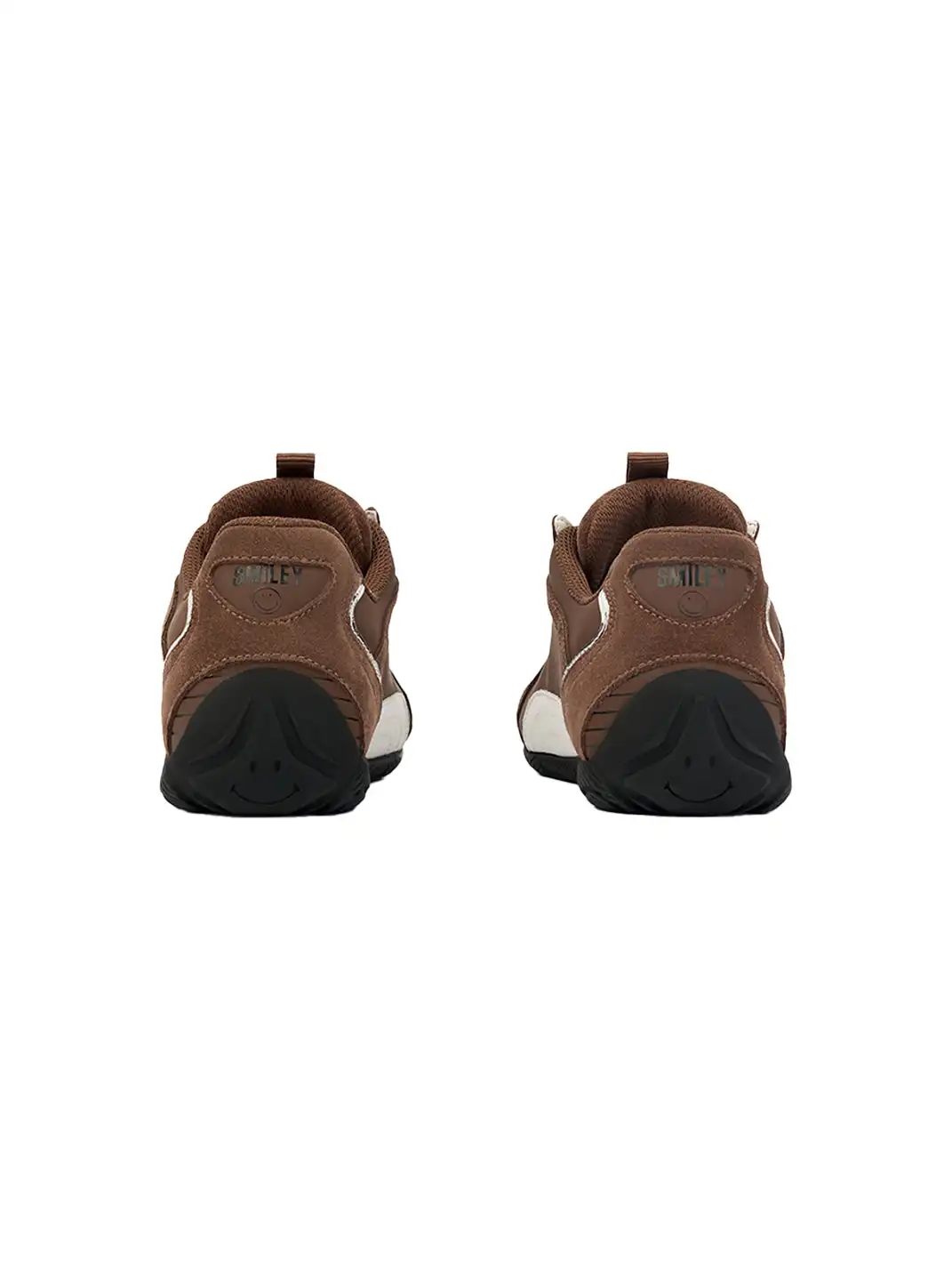 SMILEY | Retro Racing Thin Sole Sneakers-Brown