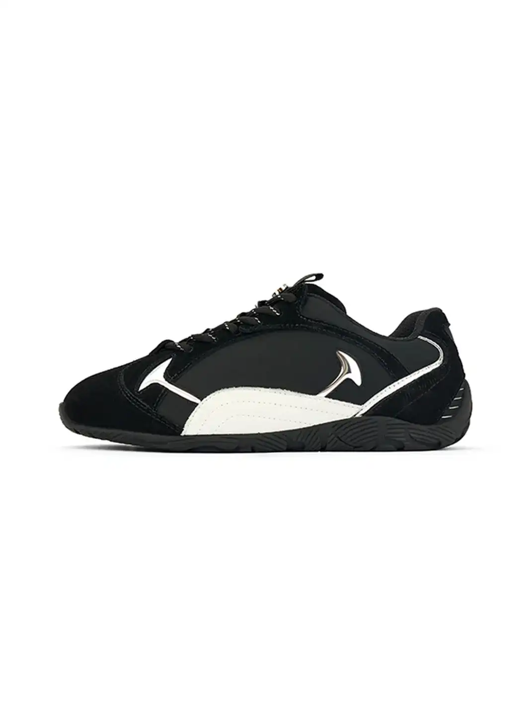 SMILEY | Retro Racing Thin Sole Sneakers-Black