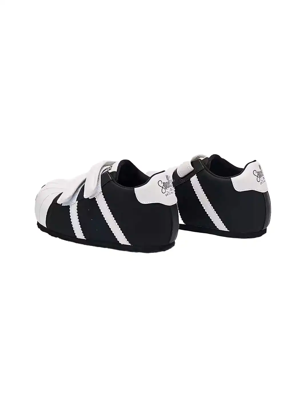 SMILEY | Shell Toe Chunky Velcro Shoes-Black