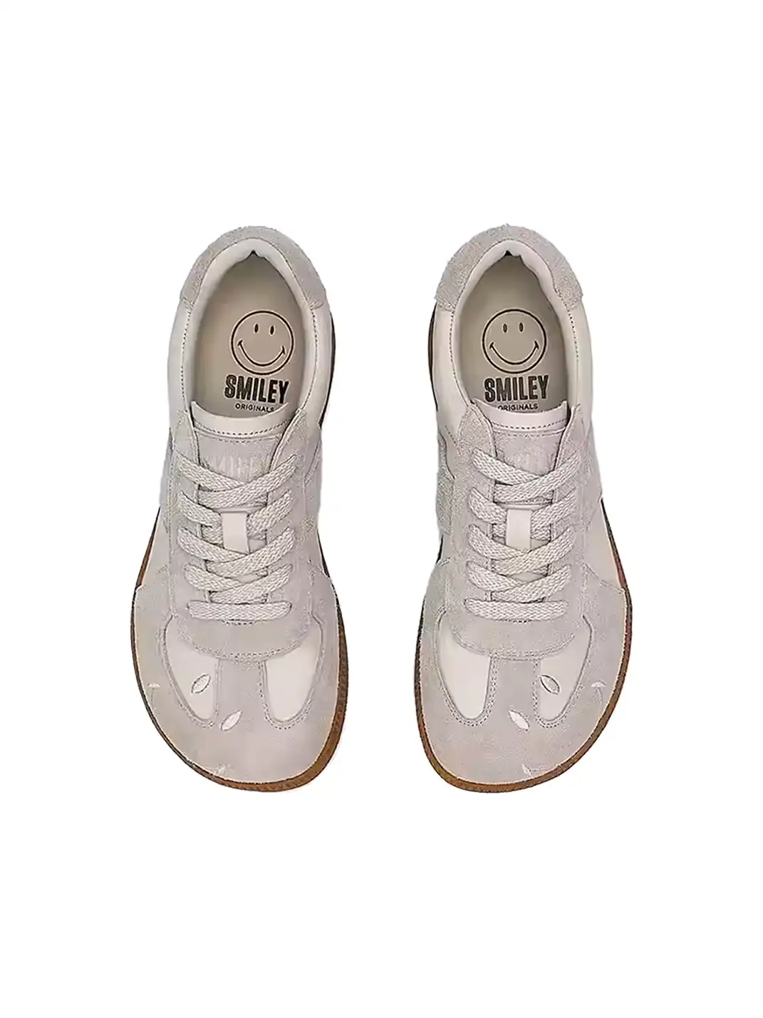 SMILEY | Mango Toe Retro Casual Sneakers-Gray