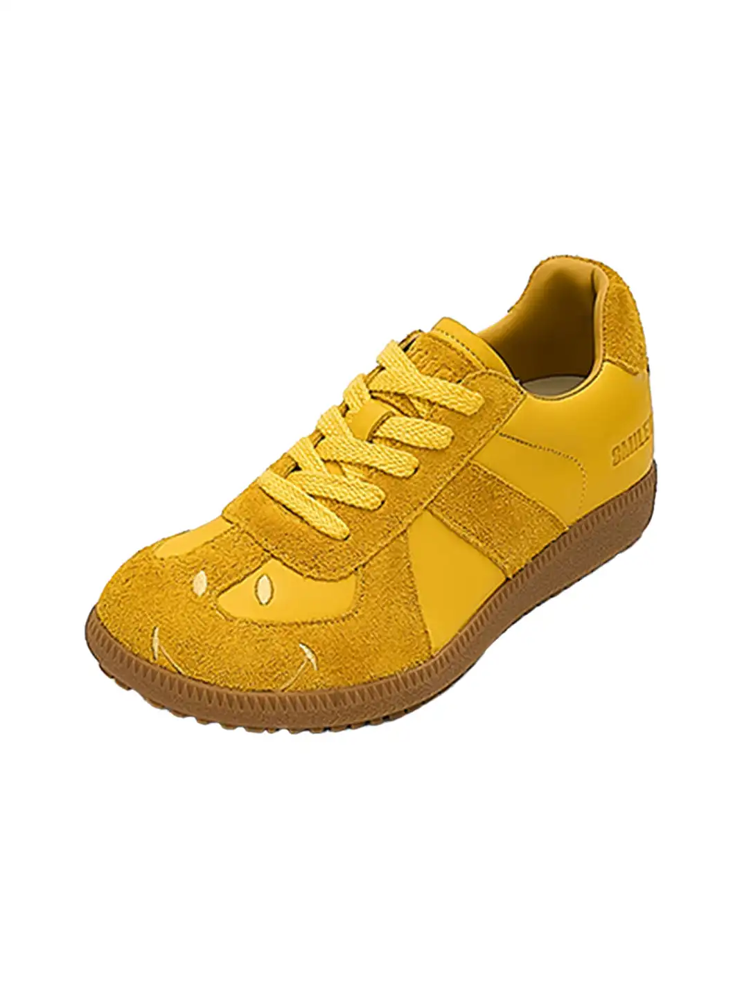 SMILEY | Mango Toe Retro Casual Sneakers-Yellow