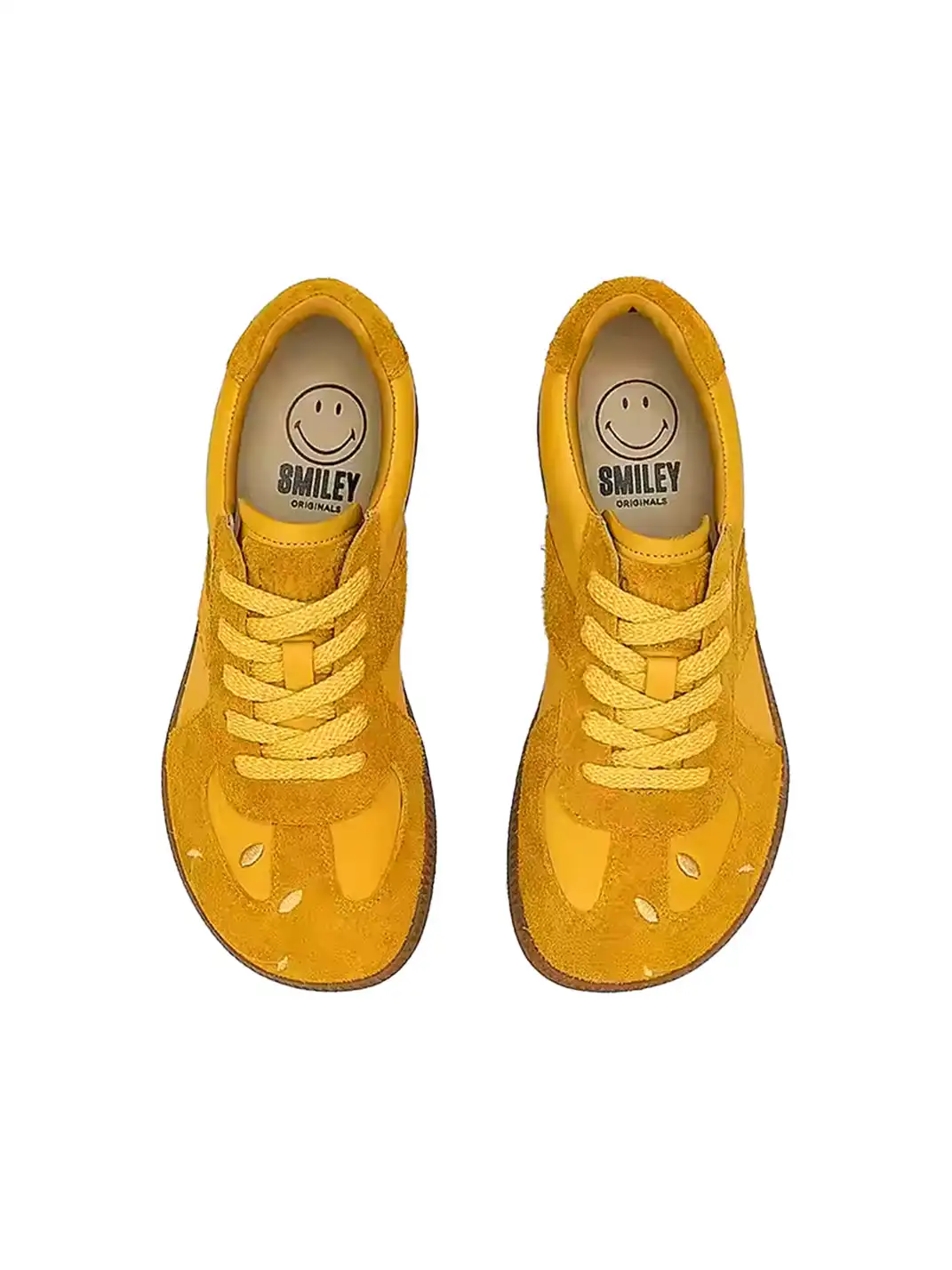 SMILEY | Mango Toe Retro Casual Sneakers-Yellow