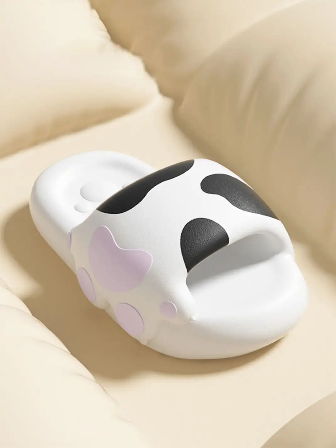 Chedoir | Cat Paw Cow Pattern Slides