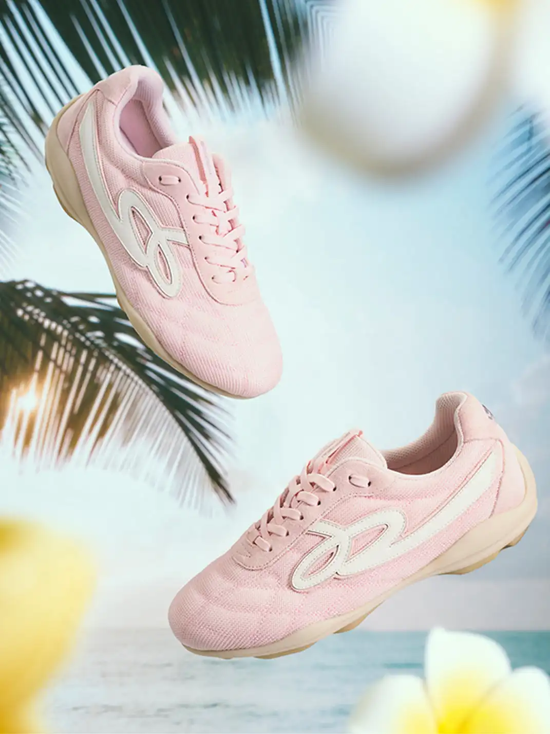 GOODBAI | Retro Mesh Soccer Football Flat Trainer-Pink