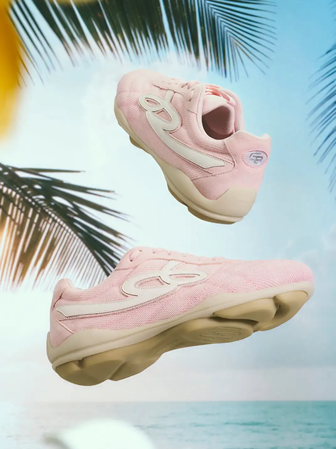GOODBAI | Retro Mesh Soccer Football Flat Trainer-Pink