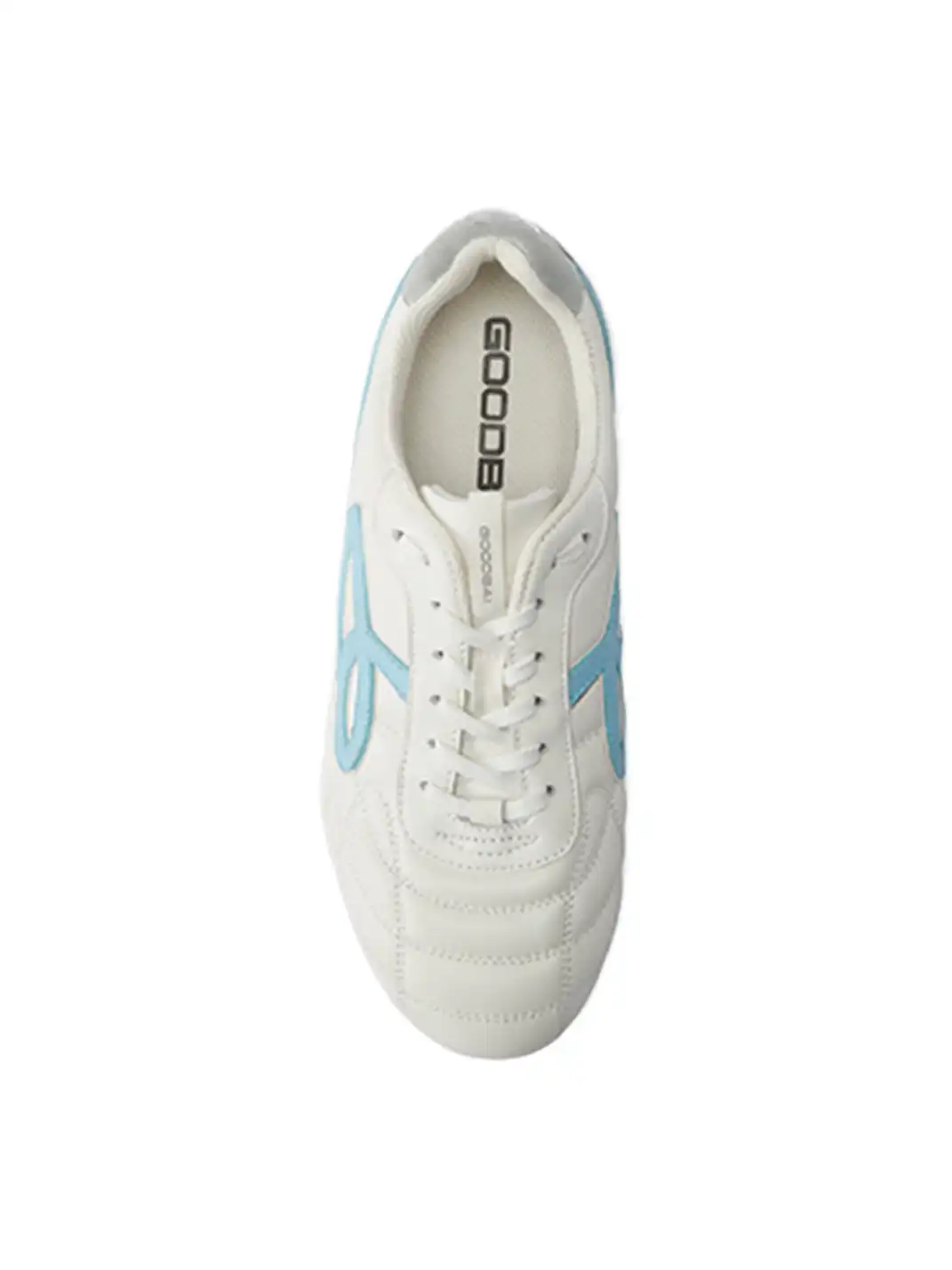 GOODBAI | Retro Velvet Soccer Football Flat Trainer-White