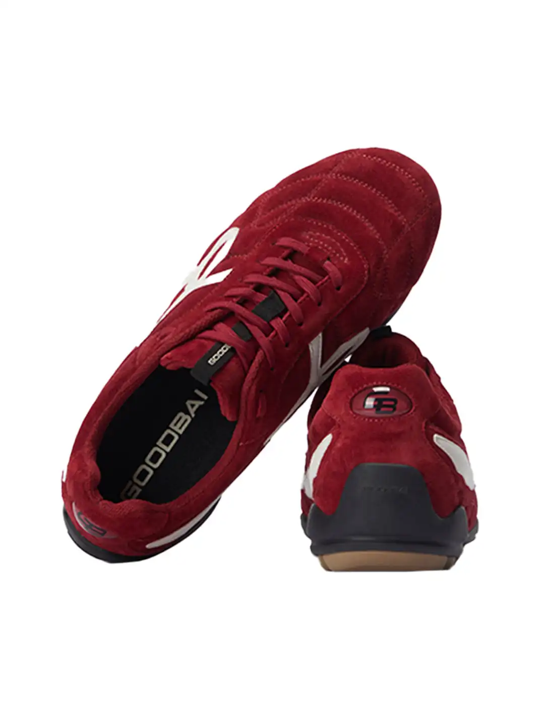GOODBAI | Retro Velvet Soccer Football Flat Trainer-Red