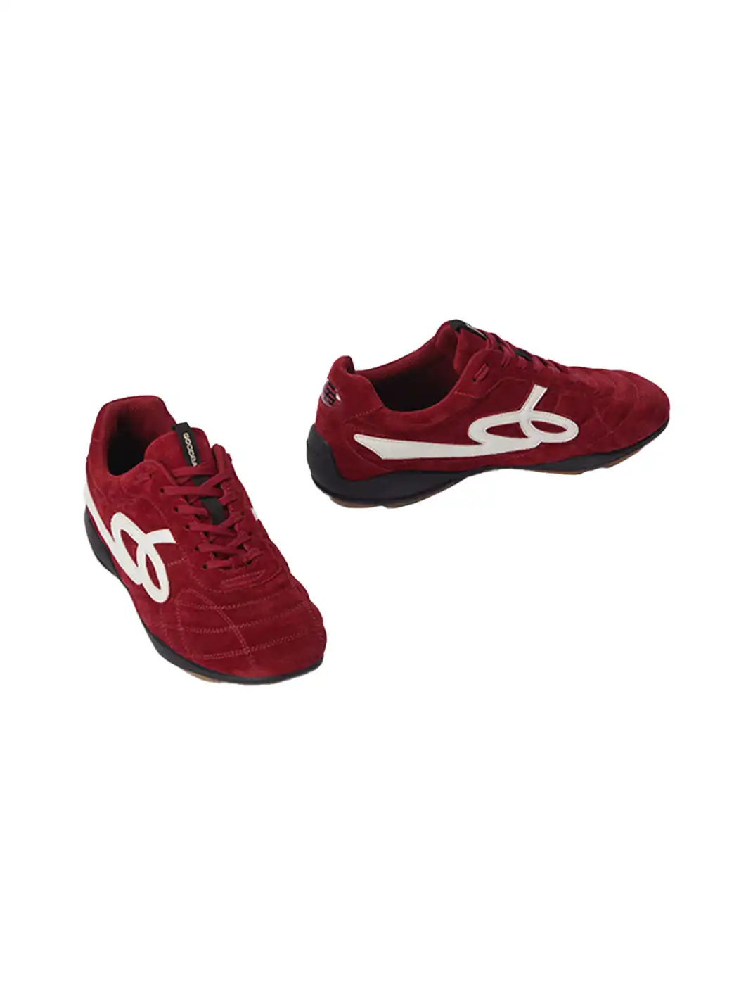 GOODBAI | Retro Velvet Soccer Football Flat Trainer-Red