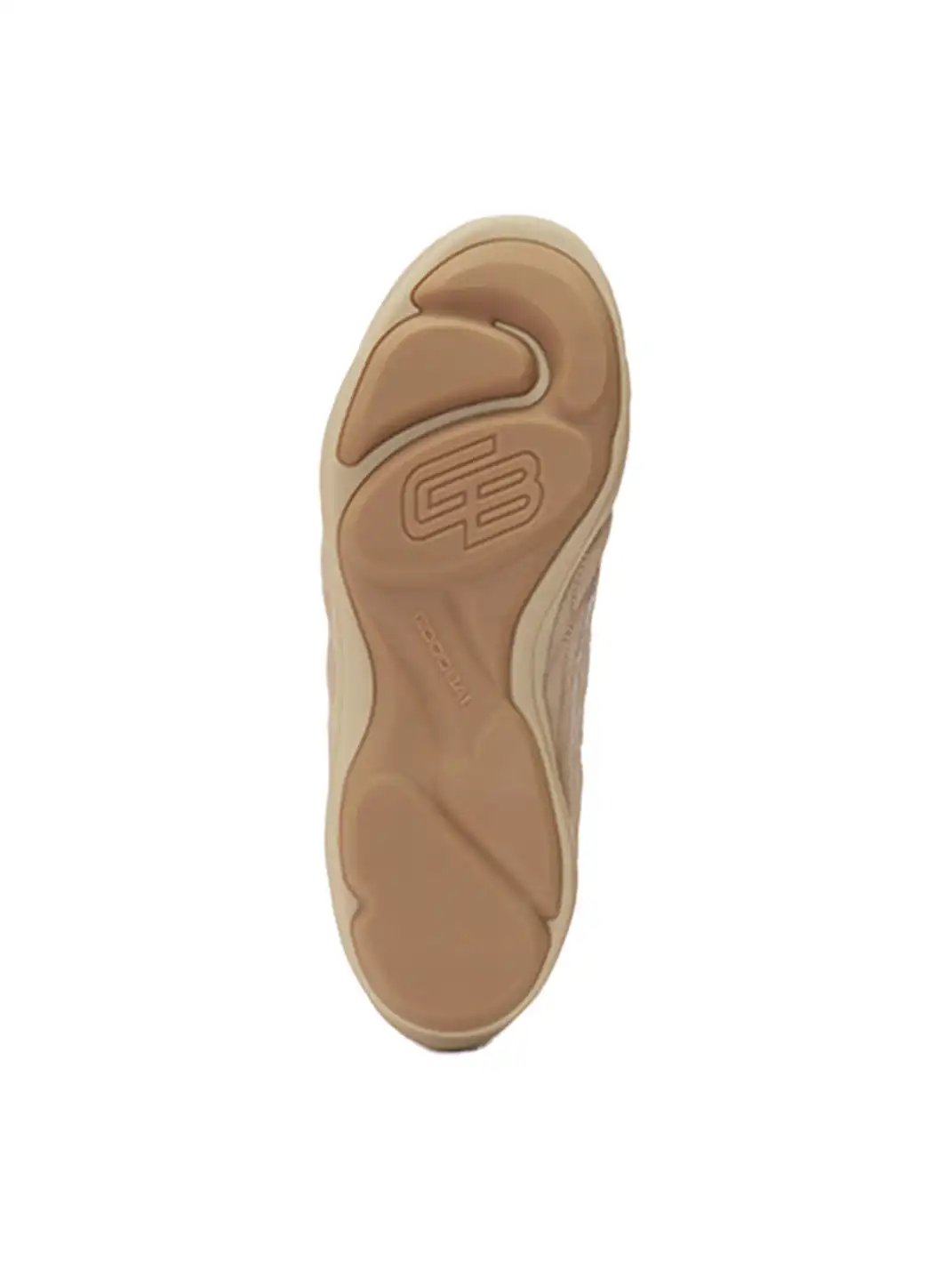 GOODBAI | Retro Velvet Soccer Football Flat Trainer-Beige