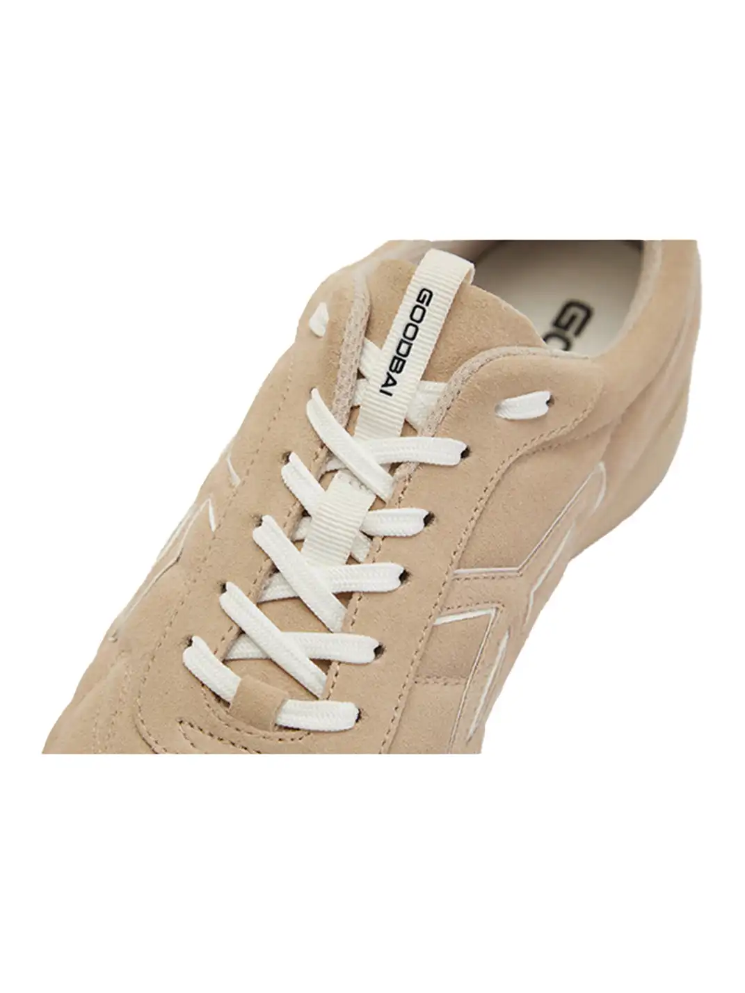 GOODBAI | Retro Velvet Soccer Football Flat Trainer-Beige