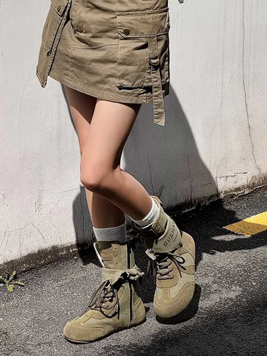 GSL | Hybrid Retro Boxing Trainer Boots With Kerchief